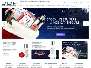 DDF Skincare US website