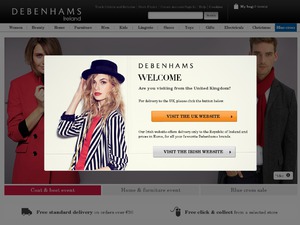 Debenhams Ireland website