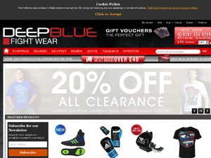 Deep Blue Fightwear website