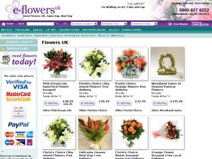 E-Flowers UK website