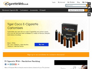 E Cigarette Web website