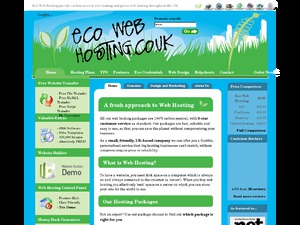 Eco Web Hosting website