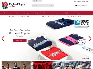 England Rugby Store website