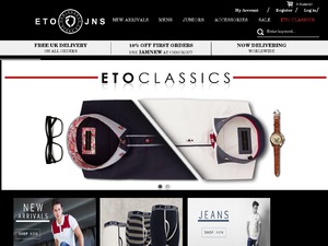 ETO Jeans website