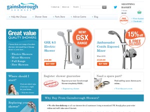 Gainsborough Showers website