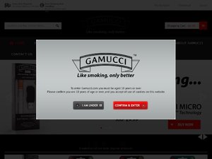 Gamucci Electronic Cigarettes website