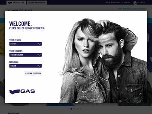 Gas Jeans UK website