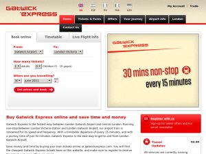 Gatwick Express website