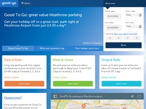 Good To Go Parking website