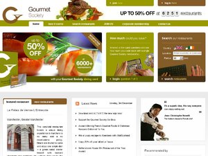 The Gourmet Society website