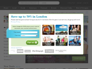 Groupon UK website