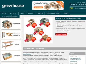 Growhouse Greenhouses website