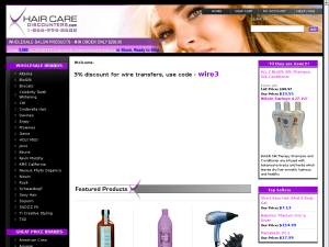 HairCareDiscounters website