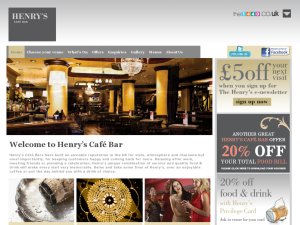 Henrys cafe bar website