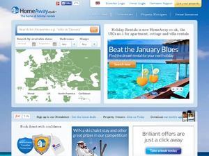 HomeAway Holiday Rentals website