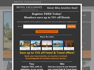Hotel Exclusives website