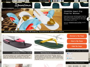 Ipanema flip-flops Jamhill website