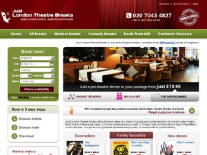 Just London Theatre Breaks website