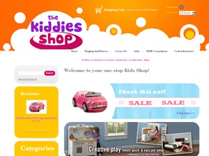 The Kiddies Shop website
