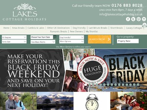 Lakes Cottage Holiday website