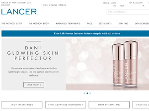 Lancer Skincare website