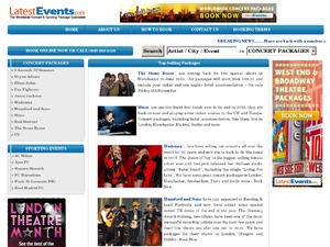 Latest Events website