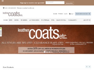 Leather Coats website