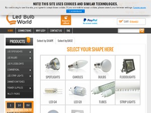 LED Bulb World website