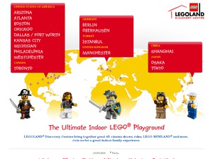 Legoland Discovery Centers US & CA website