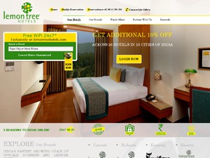 Lemon Tree Hotels US & CA website