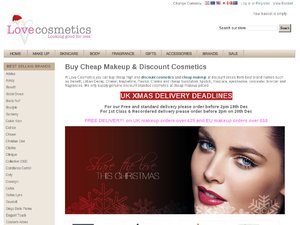 Love Cosmetics website