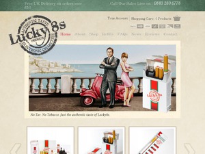 Lucky 8's E-Cigarettes website