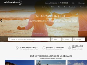 Madamevacances website