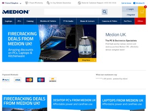 Medion Shop UK website