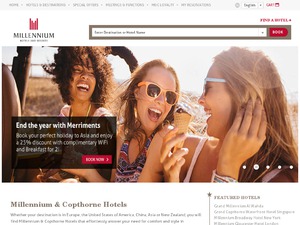 Millennium Hotels website