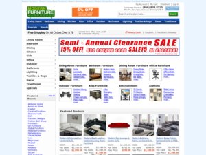 Modern Furniture Warehouse website
