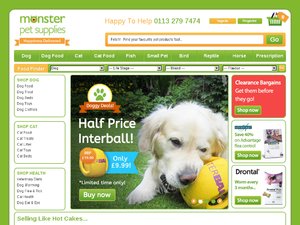 Monster Pet Supplies website