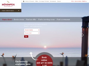 Moevenpick Hotels & Resorts website