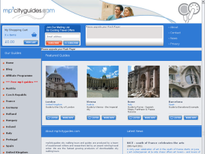 MP3 City Guides website