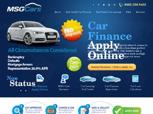 MSG Cars website
