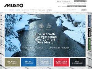 Musto.com website