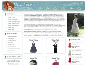 Natasha Bailie Vintage Clothing website