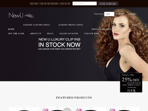 NewU Hair Extensions website