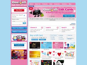 One4all Gift Card website