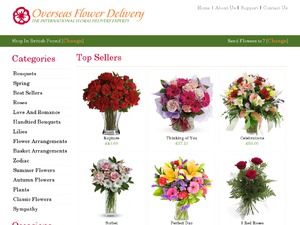 Overseas Flower Delivery website