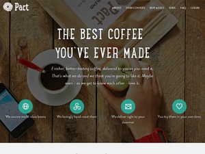 Pact Coffee website