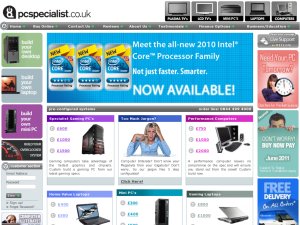 PC Specialist website