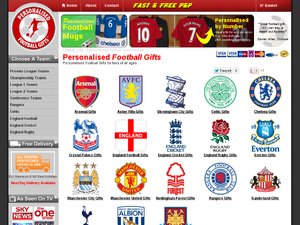 Personalised football gifts website
