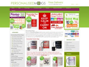 Personalised mugs website