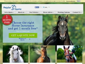 Pet Plan Equine website